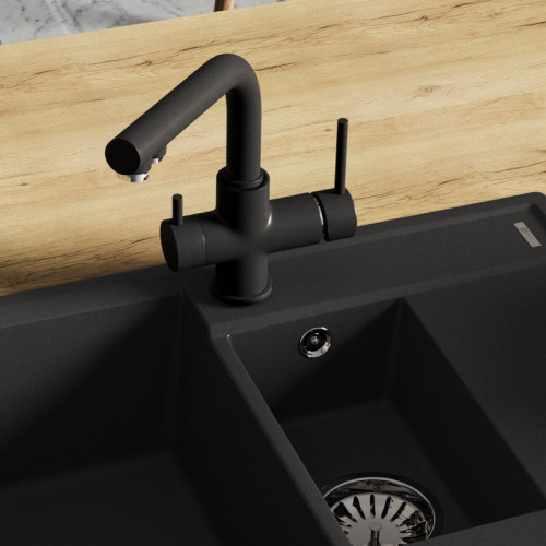 Смеситель для кухни Lemark Comfort LM3061PAN антрацит