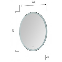 Зеркало Aquanet Комо NEW 6085 LED 00249357
