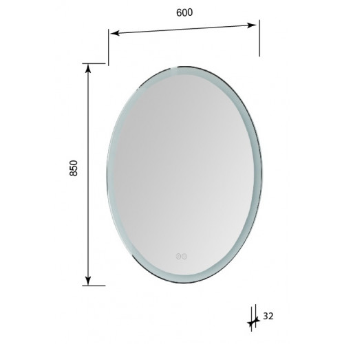 Зеркало Aquanet Комо NEW 6085 LED 00249357