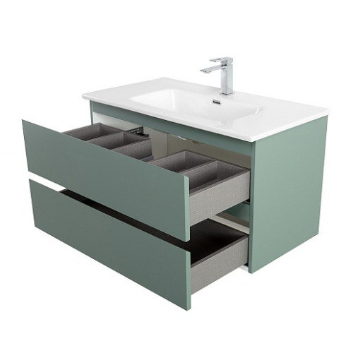 BelBagno Тумба с раковиной Kraft 90 подвесная Еловый матовый с раковиной BB900ETL