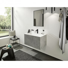 Смеситель для раковины Hansgrohe Finoris 76023670 с донным клапаном черный матовый