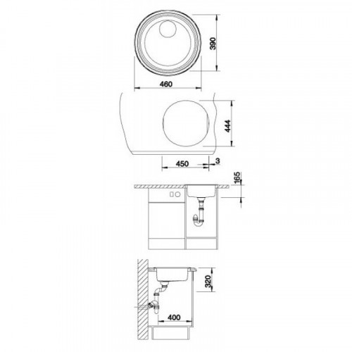 Мойка Blanco Rondo Sol 513306 сталь полированная