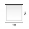 Зеркало Corozo Каролина 70 SD-00000925,белый