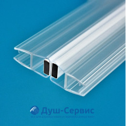 Магнитный уплотнитель для душевой кабины 6 мм M1219 угол 180° длина 2,2 м