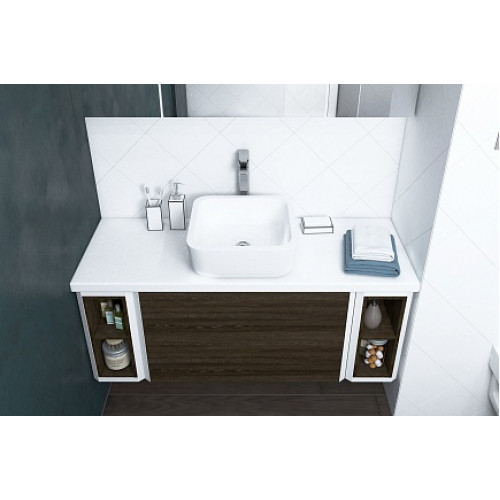 Акватон Тумба Брук 20 с открытой полкой, дуб феррара