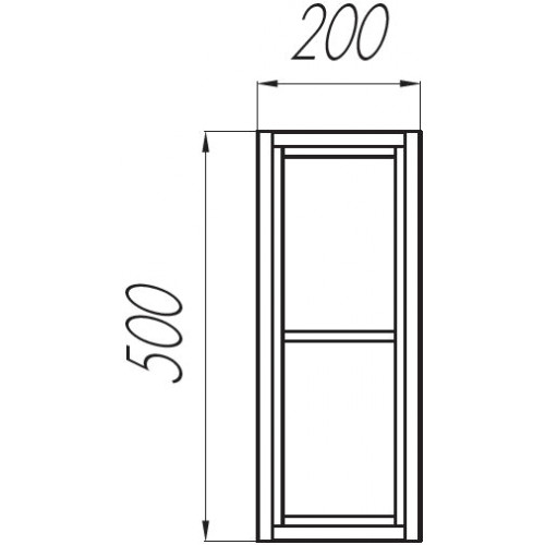 Акватон Тумба Брук 20 с открытой полкой, дуб феррара