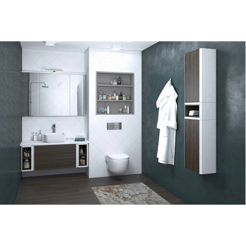 Акватон Тумба Брук 20 с открытой полкой, дуб феррара