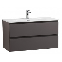 BelBagno Тумба с раковиной Kraft 80 подвесная Темно-Серый матовый с раковиной BB-8099-80