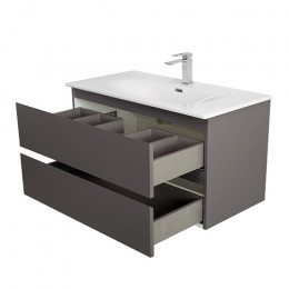 BelBagno Тумба с раковиной Kraft 80 подвесная Темно-Серый матовый с раковиной BB-8099-80