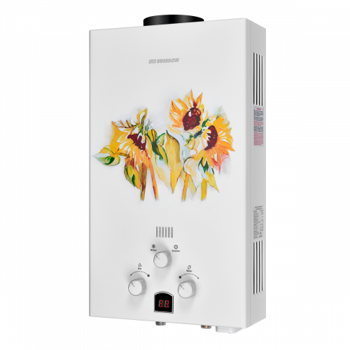 Газовая колонка Edisson Eco 20 GD Подсолнухи
