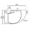 Cezares Душевой поддон TRAY-A-TRIUMPH-RH-120/90-15-W-L
