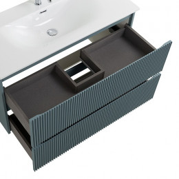 BelBagno Тумба с раковиной Uno mini 100 подвесная Голубой матовый с раковиной BB-8099-3-100