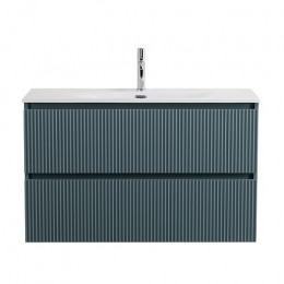 BelBagno Тумба с раковиной Uno mini 100 подвесная Голубой матовый с раковиной BB-8099-3-100
