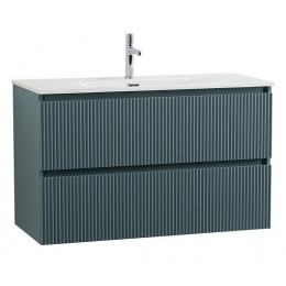 BelBagno Тумба с раковиной Uno mini 100 подвесная Голубой матовый с раковиной BB-8099-3-100