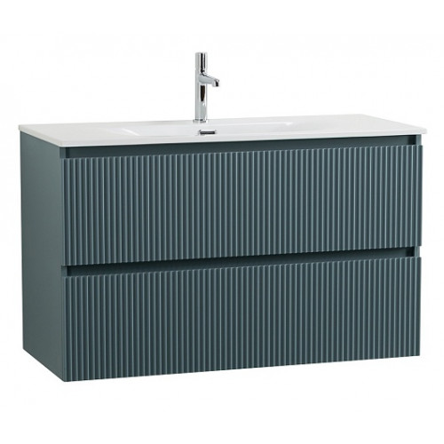 BelBagno Тумба с раковиной Uno mini 100 подвесная Голубой матовый с раковиной BB-8099-3-100