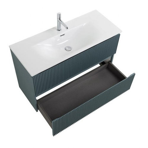 BelBagno Тумба с раковиной Uno mini 100 подвесная Голубой матовый с раковиной BB-8099-3-100