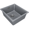 Мойка для кухни Paulmark Lumi UNI LU41-GRM 41x46 серый металлик