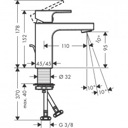 Смеситель для раковины Hansgrohe Vernis Shape 71594000 хром