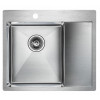 Мойка для кухни Paulmark Flank PM225951-BSL 59х51 сталь