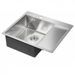 Мойка для кухни Paulmark Flank PM225951-BSL 59х51 сталь
