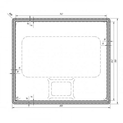 Зеркало Dreja Tiny LED 70/80