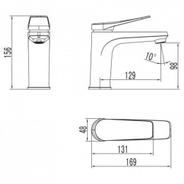 Смеситель для раковины Lemark Bronx LM3706BL черный матовый
