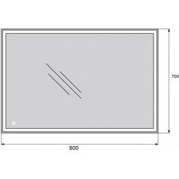 BelBagno Зеркало Belbagno SPC-GRT-700-800-LED-TCH