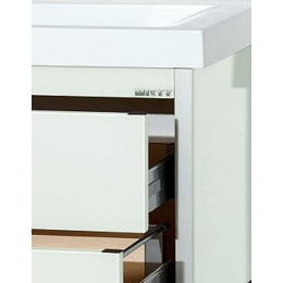 Misty Тумба с раковиной Джулия QVATRO 90 подвесная белая White