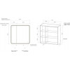 Stella Polare Зеркальный шкаф Анда 800х800/С R с Led-подсветкой