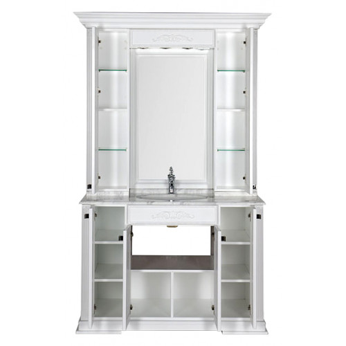 Зеркальный шкаф Aquanet Кастильо 120 белый