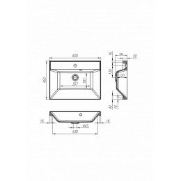 BelBagno Мебель для ванной AURORA 600 Cemento Scuro, TCH