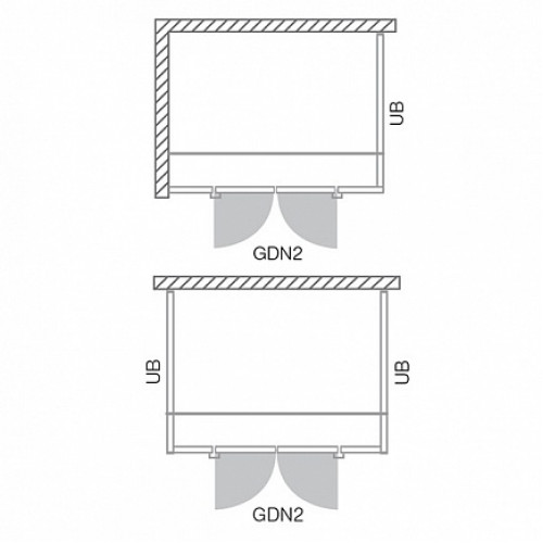 Roltechnik Душевая дверь двойная "GDN2 1400"