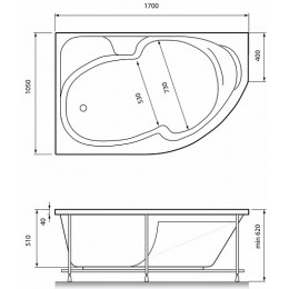 Relisan Экран фронтальный Sofi 170x105 R/L