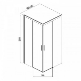 Aquanet  Душевой уголок Pleasure AE60-S-100x100U-BT 100x100