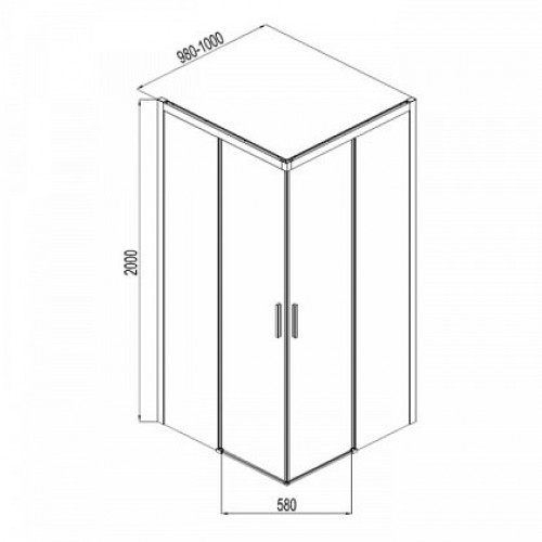 Aquanet  Душевой уголок Pleasure AE60-S-100x100U-BT 100x100