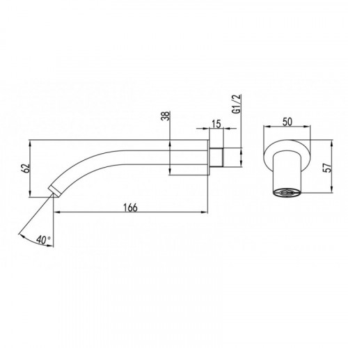 Излив для ванны Lemark LM8024С встраиваемый