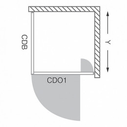 Roltechnik Душевая стенка "CDB 900" chinchilla