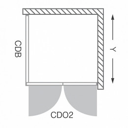 Roltechnik Душевая стенка "CDB 900" chinchilla