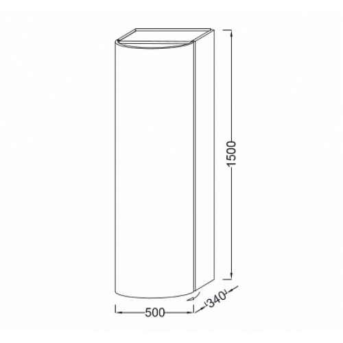 Jacob Delafon Шкаф-пенал Presquile 50 EB1115G-G1C (EB1115G-HU) L, белый бриллиант