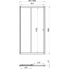 Triton Душевая дверь в нишу Слайд 100x185