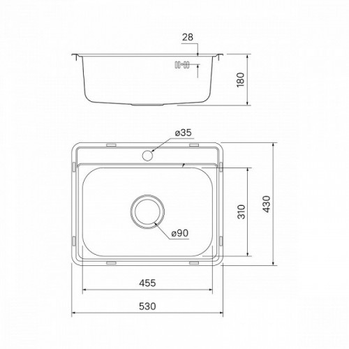 Мойка кухонная Iddis Basic BAS53S0i77 53 x 43 см нержавеющая сталь сатин