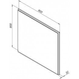 Зеркало Aquanet Nova Lite 90 дуб рошелье LED