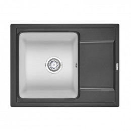 Кухонная мойка Granula Hibrid HI-65 65x50 черный/артик