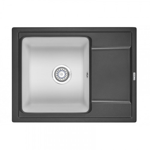 Кухонная мойка Granula Hibrid HI-65 65x50 черный/артик