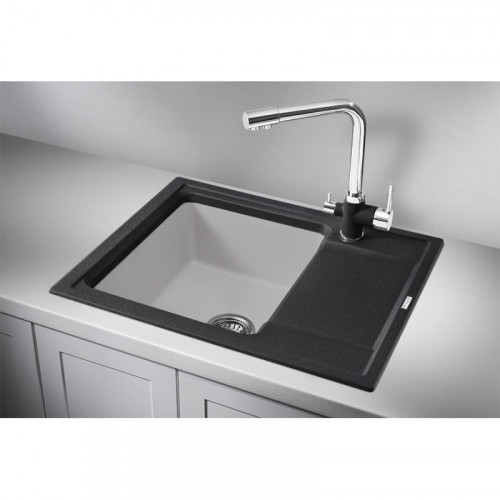 Кухонная мойка Granula Hibrid HI-65 65x50 черный/артик