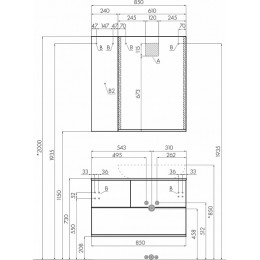 Акватон Зеркало Терра 61 дуб кантри