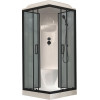 Royal Bath Душевая кабина HP RB 80HP6-GT-BL 80x80 стекло прозрачное профиль черный матовый