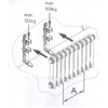 Комплект кронштейнов Zehnder Charleston 2 х SMB2T белый (арт. 173511)