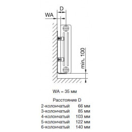 Комплект кронштейнов Zehnder Charleston 2 х SMB2T белый (арт. 173511)