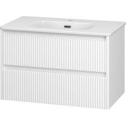 Brevita Тумба с раковиной Riva 80 подвесная белая